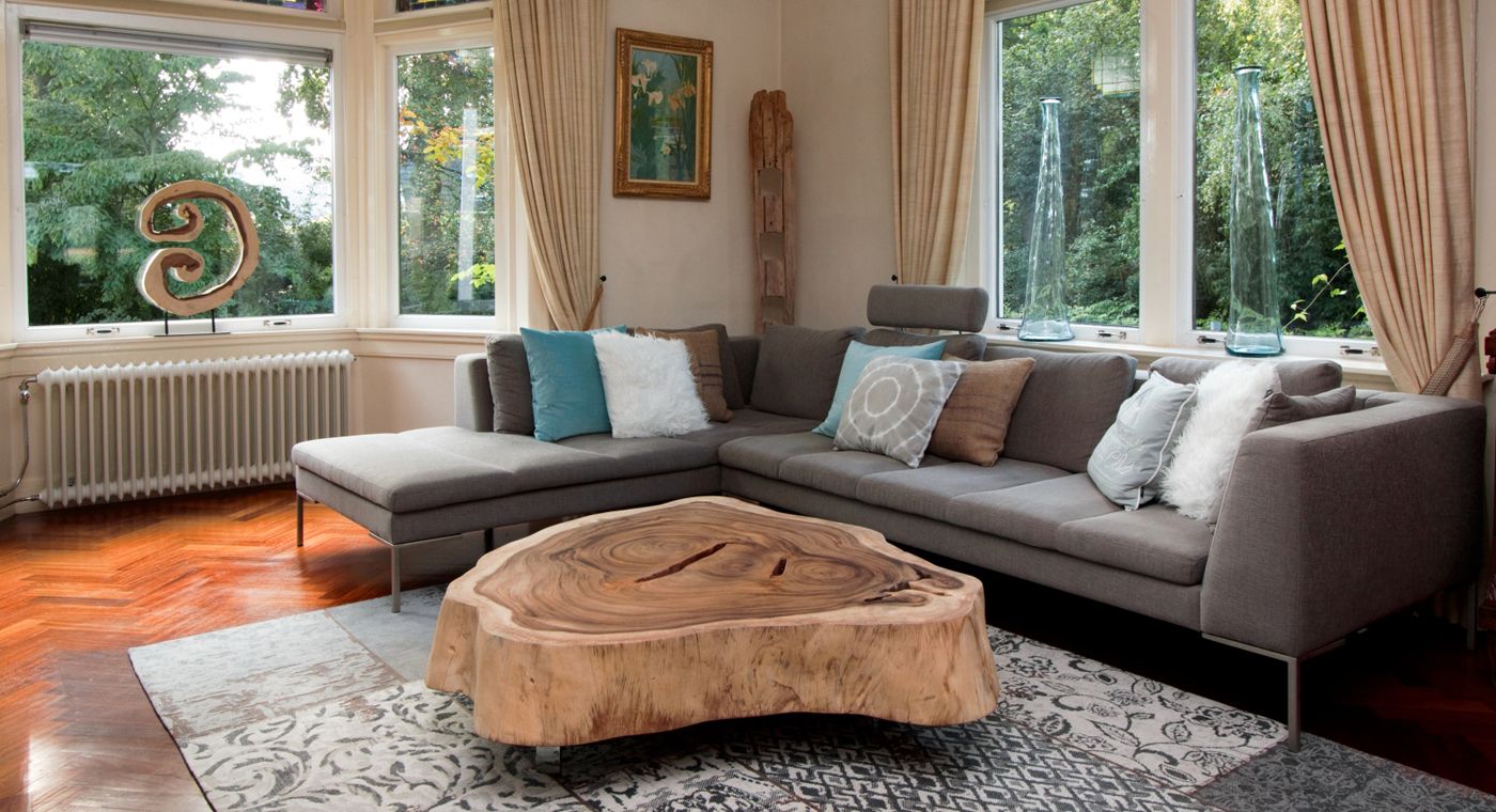 Salontafel versteend hout